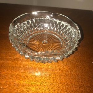 Cut Crystal Candy Trinket Ring Jewelry or Potpourri Bowl Vintage